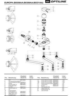 Ideal Standard Rohrauslauf, 3/4", Aus ladung 110 mm, komplett zu B0106, Farbe silberfarben Bild 2