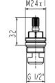 Ideal Standard Jado Keramikoberteil linksschliessend 1/2" Bild 3