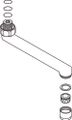 Ideal Standard Rohrauslauf 3/4", mit Strahlregler, Ausladung 160 mm, Farbe silberfarben Bild 4