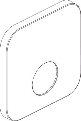 Ideal Standard Rosette, für UP-Brausemischer, 165 x 165 mm, Farbe silberfarben Bild 2