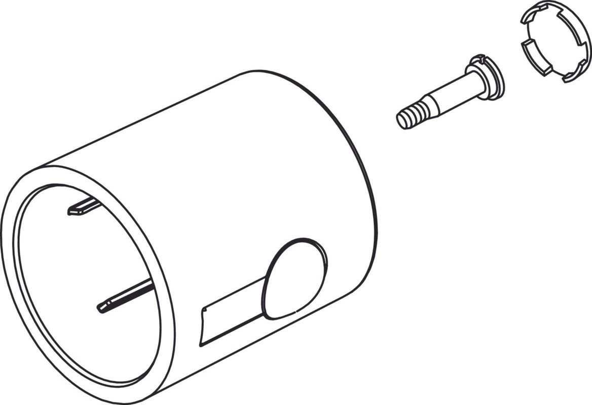 Ideal Standard Volumen Umschaltung Griff, für CERATHERM 60, Farbe silberfarben Bild 1