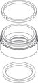 Ideal Standard Rosette Melange 3L WT, komplett, chrom, Farbe grau Bild 1