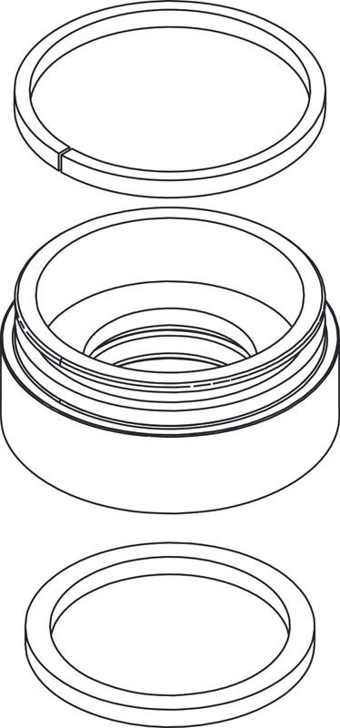 Ideal Standard Rosette Melange 3L WT, komplett, chrom, Farbe grau Bild 1