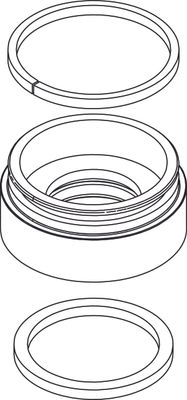 Ideal Standard Rosette Melange 3L WT, komplett, chrom, Farbe grau Bild 2