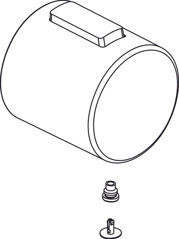 Ideal Standard Thermostatgriff, mit ISI-Logo, Farbe silberfarben Bild 1