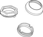 Ideal Standard Abdeckkappe, mit Gewinde ring und Schlüssel, Farbe silberfarben Bild 1