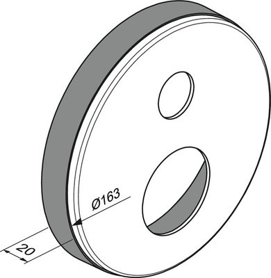 Ideal Standard Easy-Box Distanzrahmen, rund, Durchmesser: 163 mm, Tiefe 20 mm, Farbe silberfarben Bild 6