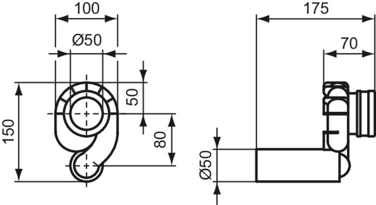 Ideal Standard Absaugeformstück waage recht Bild 5