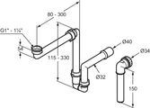 Ideal Standard Raumsparsiphon, für Möbel, Farbe weiß Bild 5