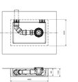 Ideal Standard Ablaufbox gross, DN 50, rechts oder links verwendbar, 460 x 320 x 100 mm Bild 3