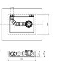Ideal Standard Ablaufbox gross, DN 50, rechts oder links verwendbar, 460 x 320 x 100 mm Bild 4
