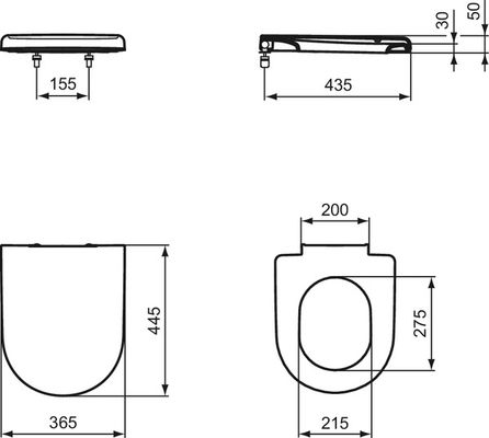 Ideal Standard WC-Sitz Washpoint, Soft closing, Farbe weiß Bild 8