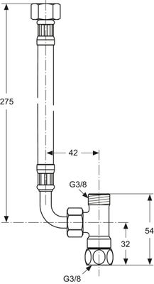 Ideal Standard Verbindungsset Ceraplus, für Eckventilthermostat, Farbe silberfarben Bild 3