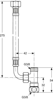 Ideal Standard Verbindungsset Ceraplus, für Eckventilthermostat, Farbe silberfarben Bild 4