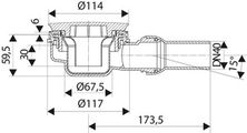 Ideal Standard Anschluss für Brausewannen DN 40, flach, 232 x 117 mm Bild 4