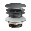 Keuco Schaftventil ohne Überlauf, mit Haube aus ABS, G 1 1/4", Schwarzchrom gebürstet, Farbe schwarzchrom Bild 3