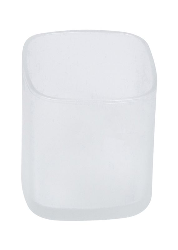 Keuco Stülpglas lose, z.Elegance Flüssigseifenspender Echtkristallglas mattiert, Farbe weiß Bild 1