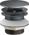 Keuco Schaftventil ohne Überlauf, mit Haube aus ABS, G 1 1/4", Schwarzchrom gebürstet, Farbe schwarzchrom Bild 1