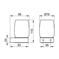 Keuco Mundglas Elegance Kristallglas klar, 120 x 76 x 76 mm, Farbe transparent Bild 5