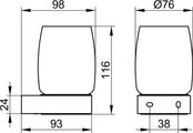 Keuco Mundglas Elegance Kristallglas klar, 120 x 76 x 76 mm, Farbe transparent Bild 4