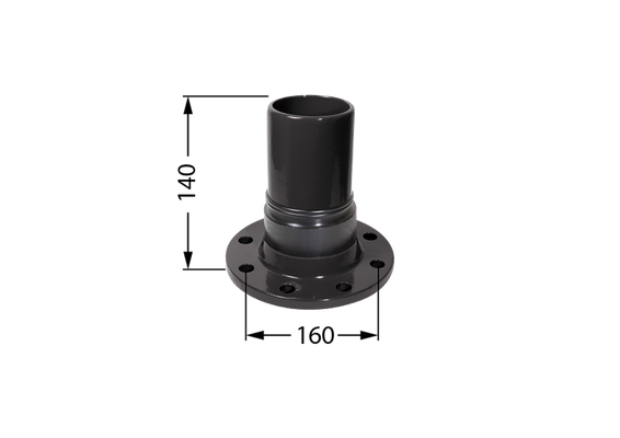 Kessel -Anschlussadapter Flanschmuffe, Druckleitungen PE, DN 80 Bild 2
