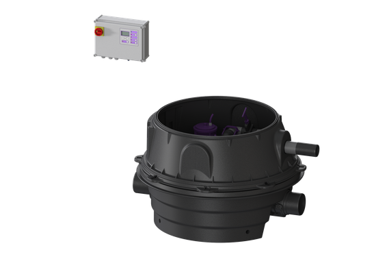 Kessel -Rückstauhebeanlage Ecolift XL Duo, 1 mot. Klappe, SPF 3000-S1, Konus Bild 2
