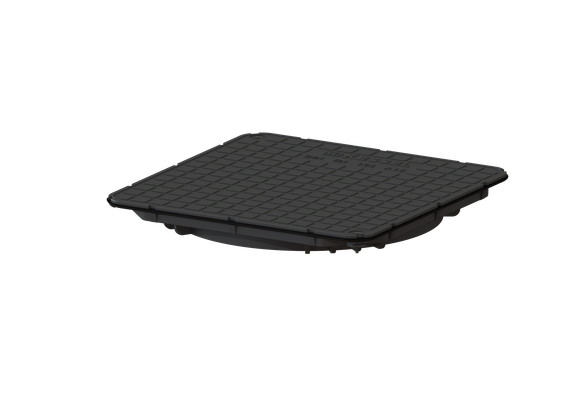 Kessel -Abdeckplatte, tagwasserdicht, 384 x 384 mm, Farbe schwarz Bild 2