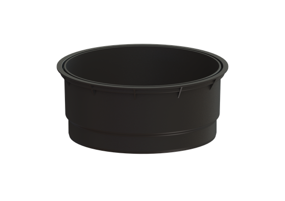 Kessel Verlängerungsstück aus Kunststoff hoch, 180 mm, Farbe schwarz Bild 2