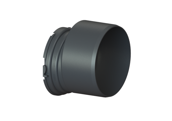 Kessel Spitzenden-Adapter, mit Dichtung, DN 200, Farbe schwarz Bild 2