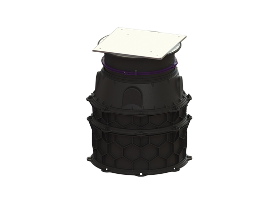 Kessel -Schachtmodul LW 1000, Erdreich Zugang LW 800, 396 - 645 mm, Klasse A 15 Bild 2