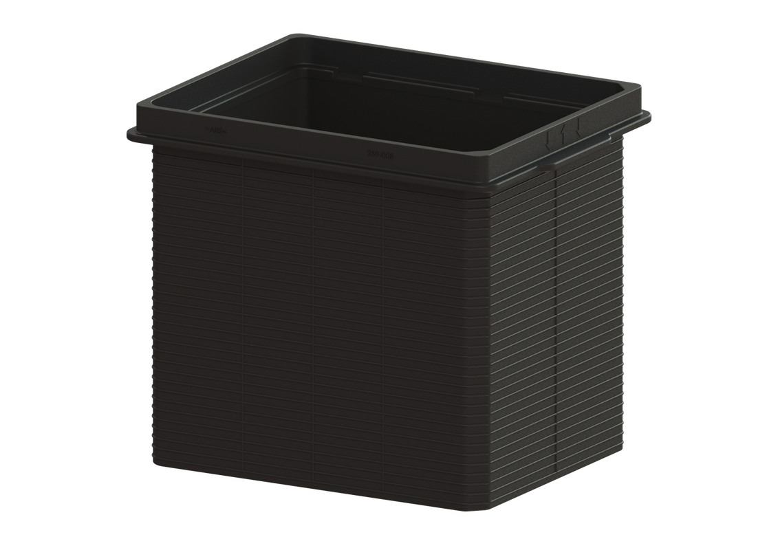 Kessel H=180 mm schwarz für Kellerablauf 27301 u.33101, 183 x 210 x 167 mm, Farbe schwarz Bild 1