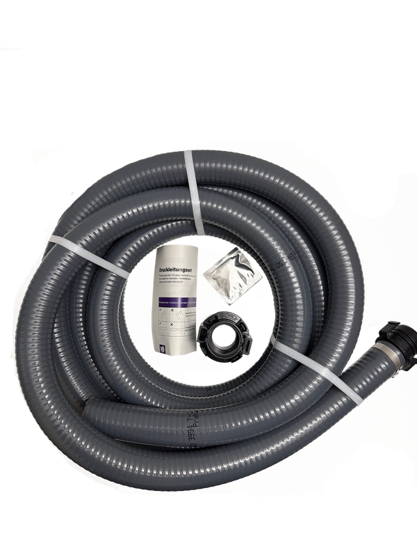 Kessel inklusive 5 m Druckleitungsschlauch, 40 mm, Farbe grau Bild 1