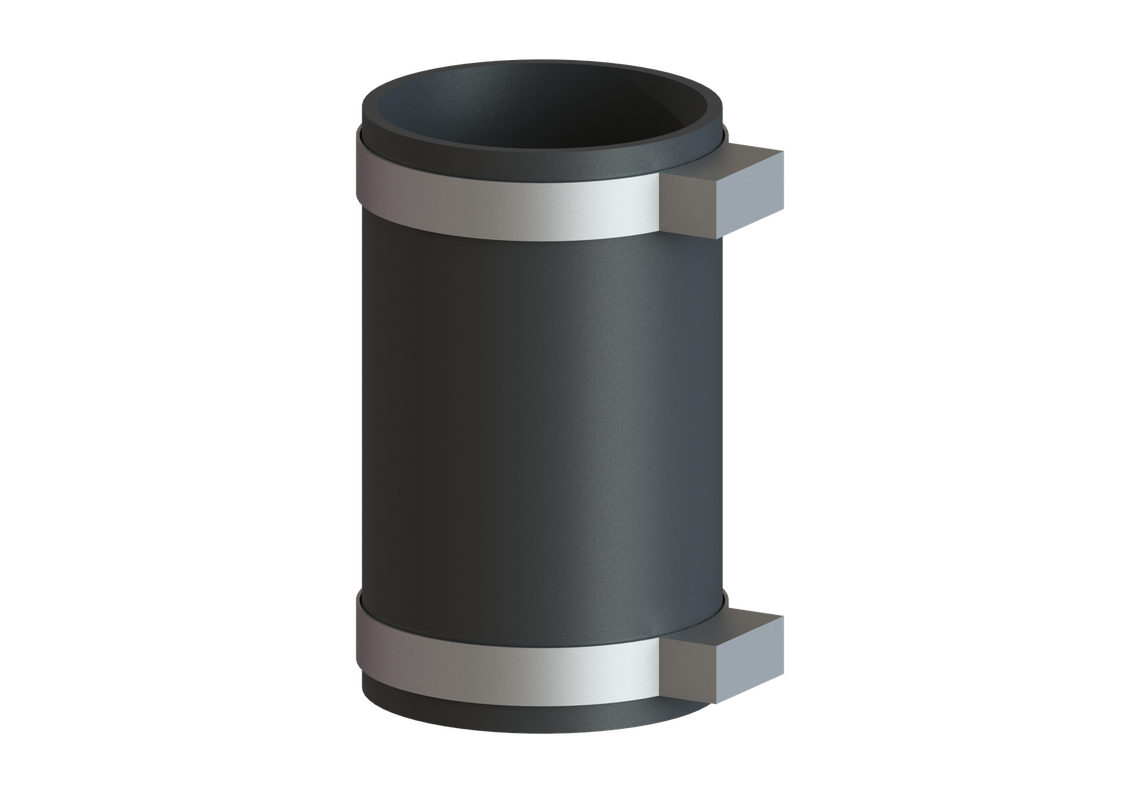 Kessel Schlauchverbindung, DN 100, Farbe schwarz Bild 1