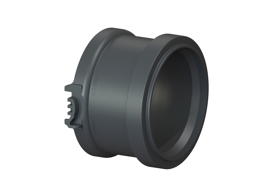 Kessel Muffen-Adapter einzeln, zu Staufix Grundkörper 730000.10 / 10S/10X, DN 100, Farbe schwarz Bild 1