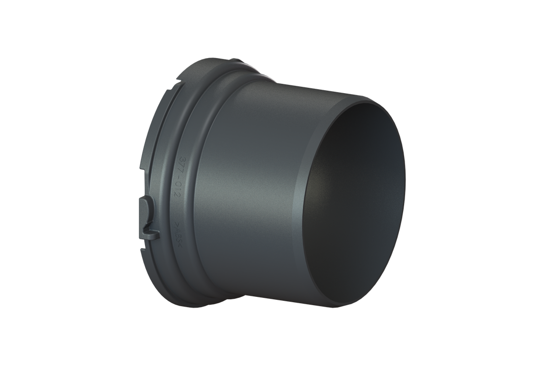 Kessel Spitzenden-Adapter einzeln, DN 150, Farbe schwarz Bild 1