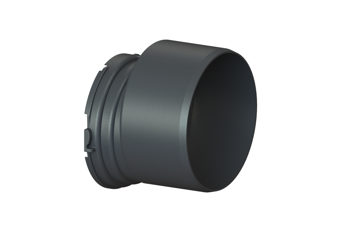Kessel Spitzenden-Adapter, mit Dichtung, DN 200, Farbe schwarz Bild 1