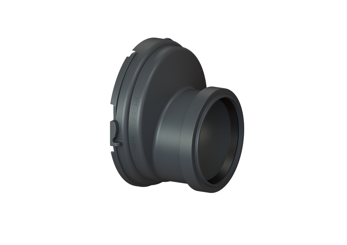 Kessel Muffen-Adapter einzeln, DN 100, Farbe schwarz Bild 1