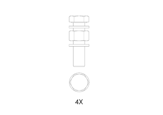 Kessel -Schraubenset, für Guss-Formteile / DN 100, M16 x 65, DN 80 Bild 3