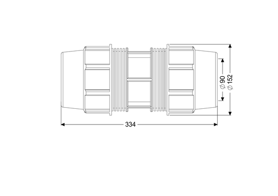 Kessel -Klemmverbinder, für Druckleitung, DN 80/80 Bild 3