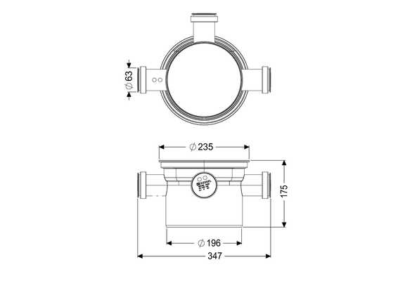 Kessel -Verlängerungsstück System 200, 3 Zulaeufe, DN 50 Bild 3