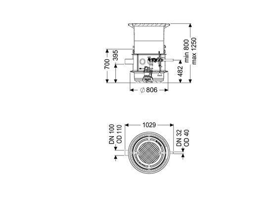 Kessel -Pumpstation Aquapump Medium Duo, GTF 1200, 800 - 1250 mm, Klasse D Bild 4