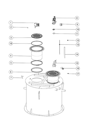 Kessel -Fettabscheider EasyClean ground Multi, NS 4, Direct, 790 - 1200 mm, B, li, Farbe braun Bild 3