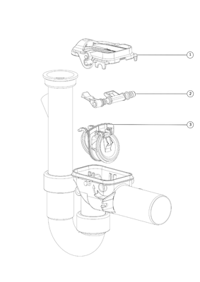 Kessel Rückstaudoppelverschluss Staufix Siphon mit Röhren-GV und Abw.anschl, DN 50 Bild 3