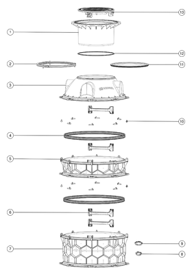 Kessel -Schachtmodul LW 1000, Erdreich Zugang LW 600, 1130 - 1379 mm, Klasse D Bild 3