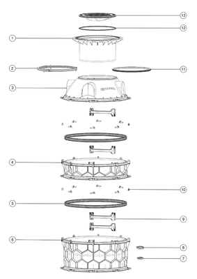 Kessel -Schachtmodul LW 1000, Erdreich Zugang LW 600, 2130 - 2379 mm, Klasse A / B Bild 3