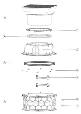 Kessel -Schachtmodul LW 1000, Erdreich Zugang LW 800, 870 - 1119 mm, Klasse B Bild 3