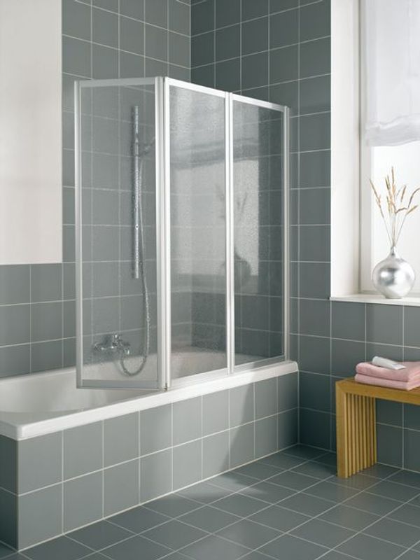 Kermi Faltwand Vario 2000 FW3 0370x 1400 BV: 1011-1027 SIMG ESG Arena Clean, Farbe weiß Bild 1