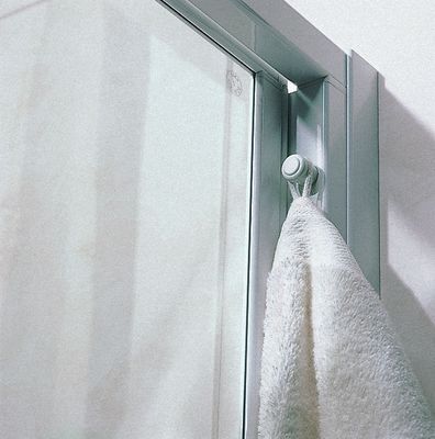 Kermi Falttür Ibiza 2000, 900 x Profil silber, ESG klar, 1850 mm, Farbe silberfarben Bild 2