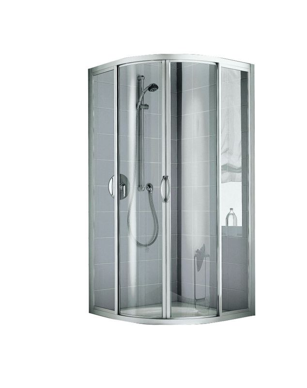 Kermi KR Viertelkreis Ibiza 2000 R53 V31 x1850 BV: -785-985 WEI ESG, 1850 mm, Farbe transparent Bild 1