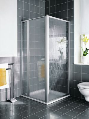 Kermi Schwingtür, mit Festfeld Nova 2000 90 x 185 cm, Pr.silber Kerolan Fontana, 1850 mm, Farbe silberfarben Bild 6